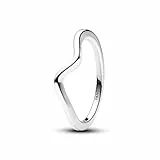 PANDORA Timeless Polierte Welle Ring aus Sterling-Silber, Größe 52, 193095C00-52