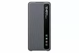Samsung Clear View Smartphone Cover EF-ZG980 für Galaxy S20 | S20 5G Flip Cover, Handy-Hülle, extra-dünn, stoßfest, Schutz Case, grau - 6.2 Zoll