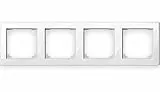 Schneider Electric Merten M-Smart Rahmen für Steckdosen und Schalter, 4-fach, polarweiss glänzend, Artikelnummer 478419
