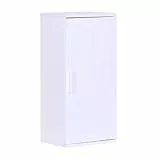 Relaxdays Hängeschrank Bad, 2 Fächer, HxBxT: 62 x 30 x 21 cm, Verstellbarer Einlegeboden, Badschrank schmal, MDF, weiß
