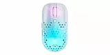 Xtrfy MZ1 Wireless, ultraleichte kabellose Gaming-Maus, 2.4 GHz Funk, Pixart 3370 Sensor, einzigartige Form für optimales Zielen, RGB-Beleuchtung, wiederaufladbar, weiß