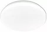 EGLO LED Deckenlampe Pogliola, Ø 26 cm, runde Deckenleuchte, flache Aufbauleuchte für Schlafzimmer und Flur, Metall und Kunststoff in Weiß, warmweiß