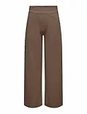 JdY Damen Jdylouisville Catia Life Wd PNT JRS Noos Hose Mit Hohem Bund Und Weitem Bein, Cacao Nibs, M / 32L