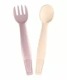 nip - Green Baby- und Kinderbesteck | ab 9 Monate |Nachhaltiges Besteckset mit Löffel & Gabel, spülmaschinengeeignet, BPA-frei, ohne Melamin | Rosa