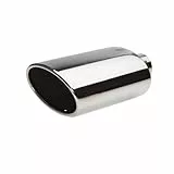 Simoni Racing Auspuffblende Oval/Schräg Edelstahl - 150x100xL250mm - Anschluß -54mm