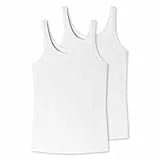 Uncover by Schiesser Damen 2PACK Trägertop Unterwäsche, Weiss, L