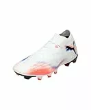 PUMA Future 8 Match Fg/Ag Fußballschuh für Unisex, Puma Weiß, PUMA Schwarz, leuchtendes Rot, 43 EU