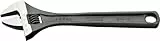HAZET Einmaulschlüssel 279-10, verstellbarer Rollgabelschlüssel, Länge 256 mm, mit Skala, Außen Sechskant Profil