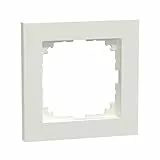 Schneider Electric Merten M-Pure Rahmen für Steckosen und Schalter, 1-fach, polarweiss, Artikelnummer MEG4010-3619, 1 Stück