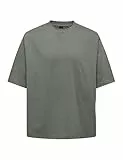 ONLY & SONS Herren Rundhals T-Shirt ONSMILLENIUM - Relaxed Fit S M L XL XXL, Größe:L, Farbe:Castor Gray 22027787