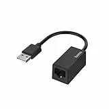Hama USB Ethernet Adapter (Netzwerkadapter USB 2.0 für Fast Ethernet 10, 100 Mbps, USB LAN Adapter, USB-Stecker auf Ethernet-Buchse, kompatibel mit Windows und Mac, für PC, Laptop, Tablet)
