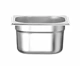 HENDI Gastronormbehälter, temperaturbeständig von -40° bis 300°C, Heissluftöfen-Kühl- und Tiefkühlschränken-Chafing Dishes-Bain Marie, 1, 6L, GN 1/6, 176X162X(H) 100Mm, Edelstahl