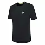 DUNLOP Club Herren Tennis Crew T-Shirt, Schwarz, XXL