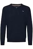 FQ1924 FQFynjard Herren Strickpullover Feinstrick Pullover aus 100% Baumwolle, Größe:M, Farbe:Navy Blazer (193923)