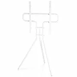 Hama TV Ständer im Staffelei Design (Stabiler Fernsehständer für 37-75 Zoll, höhenverstellbarer TV Stand als Tripod, kompaktes TV Stativ, VESA kompatibler Bodenständer) weiß