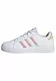 adidas Grand Court Lifestyle Lace Tennis Shoes Tennisschuhe, Cloud White/Iridescent/Cloud White, 38 2/3 EU