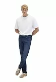 Mavi Herren Marcus Jeans, Dark Brushed Ultra Move, Slim Straight Leg, Zip Fly, 32W 34L
