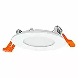 LEDVANCE LED SPOT SLIM Ø 8,5cm, runder Einbaudecken Spot für den Innenbereich, dimmbar, 4,5W, Farbtemperatur 3000 - 6500K, 240 Lumen, flaches Design, inkl. Klemmvorrichtung, weiß