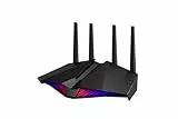 ASUS DSL-AX82U VDSL Modem Router (WiFi-6 AX5400, AiMesh WLAN System, AiProtection & WPA3, Gigabit LAN, Aura RGB, USB 3.2), 90IG05Q0-BM9100, Router DSL - Wi-Fi 6