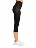 ESPRIT Damen Leggings Cotton Capri W Le Baumwolle einfarbig 1 Stück, Blau Marine 6120, 36-38