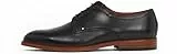 Tommy Hilfiger Herren Derby Schuhe Thunit Leather Runde Spitze, Schwarz (Black), 43