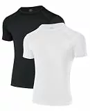 Niksa Kompressionsshirts für Jungen 1-2 Pack - Atmungsaktives & Schnelltrocknendes Sportshirt Kurzarm mit Flachnaht-Technologie für Fußball Training Outdoor