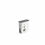 Curver Futter-Container 2,5kg I Verseuse 6L Chat, weiß/grau/Love Pets Katzen