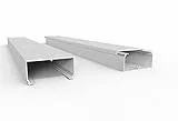 SCOS Smartcosat Kabelkanal (120 x 60 x 2000 mm (5 Stück a 2 m) B x H x L, Weiß/Weiss/Reinweiß) schraubbar PVC Kunststoff, Aufputz für Wand Montage allzweck Kabelleiste, Kabelschacht