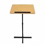 Pyle Stehpult Höhenverstellbar – Mobiler Laptopständer & Stehtisch für Büro, Bühne, Präsentationen und Trauungen – Ergonomisch, Universal & Leicht, Schwarz (Top), Grau (Base)