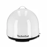 TechniSat SKYRIDER Dome ISI - Mobile Sat-Anlage für Camping/Wohnmobil (Automatische Satellitenschüssel, optimiert für Astra 19,2°, Single-LNB, Wetterschutzabdeckung, Anschluss mit nur einem Kabel)