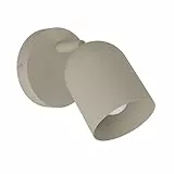 EGLO Wandlampe innen Tilston, Wandleuchte mit schwenkbarem Strahler, Wandstrahler aus Stahl in Sandfarben, Leselampe mit E14 Fassung