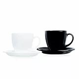 Dajar 00820 Kafeeservice Carine, 22 cl, weiß/schwarz