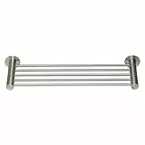 MSV Wandhandtuchhalter aus Edelstahl in matt mit 5 Leisten, Silber, 30 x 20 x 15 cm