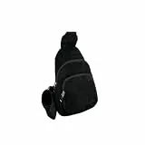 CYUCHENC Umhängetasche Cord-Brusttasche Für Damen, Umhängetasche, Einfarbig, Hüfttasche, Retro-schwarz