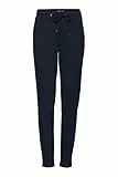 ICHI IHKATE PA2 Damen Sweathose Sweatpants Relaxhose mit Stretch Schmaler Schnitt mit Elastikbund, Größe:L, Farbe:Total Eclipse (14044)