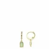 JEWELS BY LEONARDO Ohrhänger Ciao Sofia 1 Paar • Ohr-Ringe aus goldfarbenem Edelstahl • beweglicher mintgrüner Glaskirstall • Schmuck Geschenk für Frauen • 021653