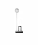 blomus -MENOTO- Stand WC-Garnitur aus poliertem Edelstahl, freistehender Toilettenbutler, platzsparende Konstruktion in exklusiver Optik, Badaccessoire (H / B / T: 64,5 x 15 x 20 cm, Edelstahl, 68688)