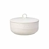like. by Villeroy & Boch - Winter Glow Dose Rund Beige, Mikrowellensicher, Winterliche Gebäckdose, Vorratsdose Weihnachten, Süßigkeiten Aufbewahrung, Plätzchendose, Premium Porzellan