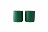 Design Letters Favourite Cup 2 Set Gras-Grün | kaffeebecher Porzellan 250 ml | Espressotassen | Becher ohne Henkel | Scandinavia Teetassen Geschenke für frauen, männer | Cappuccino Tassen fur Frauen