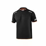Sparco Herren Arbeits-T-Shirt Tucson aus atmungsaktivem technischem Sommerstoff. Piqué-Shirt mit verstärkten Schulterpartien und hochsichtbarem Design.