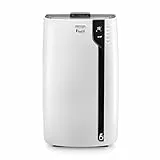 De'Longhi Pinguino PAC EX100 Silent mobiles Klimagerät mit Abluftschlauch, Klimaanlage für Räume bis 110 m³, Luftentfeuchter, Ventilationsfunktion, 24h-Timer, Weiß