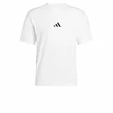 adidas Herren Essentials SMALL Logo Single Jersey Tee, White/Black, XXL