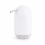 Umbra Touch Seifenspender mit 230ml Fassungsvermögen, moderner Flüssigseifen-Spender und Spülmittel-Spender mit Soft Touch Finish für Badezimmer und Küche, leicht nachzufüllen, Weiss