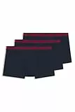 HUGO Herren Trunk Triplet Planet Dreierpack Boxershorts aus Stretch-Baumwolle mit Logo-Bund Dunkelblau L