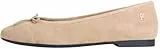 Tommy Hilfiger Damen Ballerinas aus Leder, Beige (Safari Canvas), 41