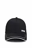 BOSS Herren Cap-1 Cap aus Baumwoll-Twill mit Kontrastdetails und Logo-Stickerei Schwarz001 Stck