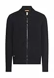 camel active Herren Strickjacke mit Stehkragen Navyblau, Menswear-XL