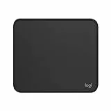 Logitech Mouse Pad - Studio Series, Computer-Mauspad mit Anti-Rutsch-Gummiboden, Leichtes Gleiten, Spritzwassergeschützt, Langlebige Materialien, Tragbar, Frisches, modernes Design - Grau