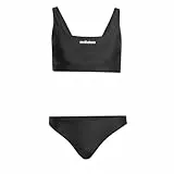 adidas Women's Padded Bralette Bikini Set, Black/White, 42