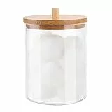 windyday Aufbewahrungsbox aus Acryl, Baumwolle, rund, tragbar, aus Baumwolle, Behälter für Pflegeprodukte, Wattestäbchen